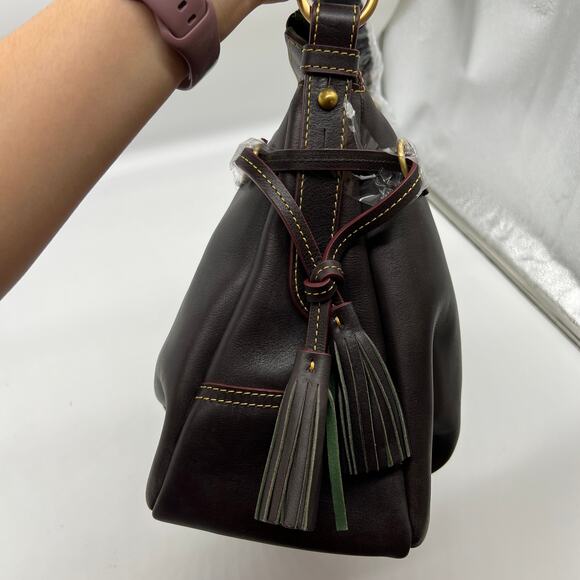 Dooney & Bourke Handbags Florentine Leather Hobo Bag Brown T'Moro - Picture 7 of 16